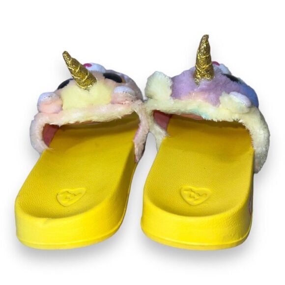 TY Unicorn Kitty Slide Sandals Yellow / Multicolor Youth 1-3 - Picture 5 of 10